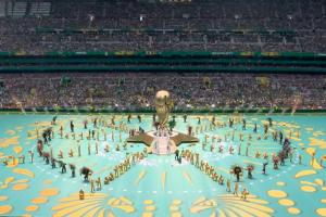 美加墨世界杯开幕式：金色的大力神杯出场赛事报道